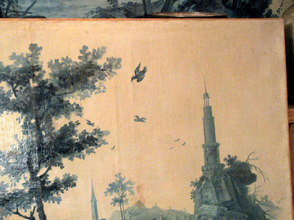 Two Painted Canvasses from Provence, Ca. 1780 4