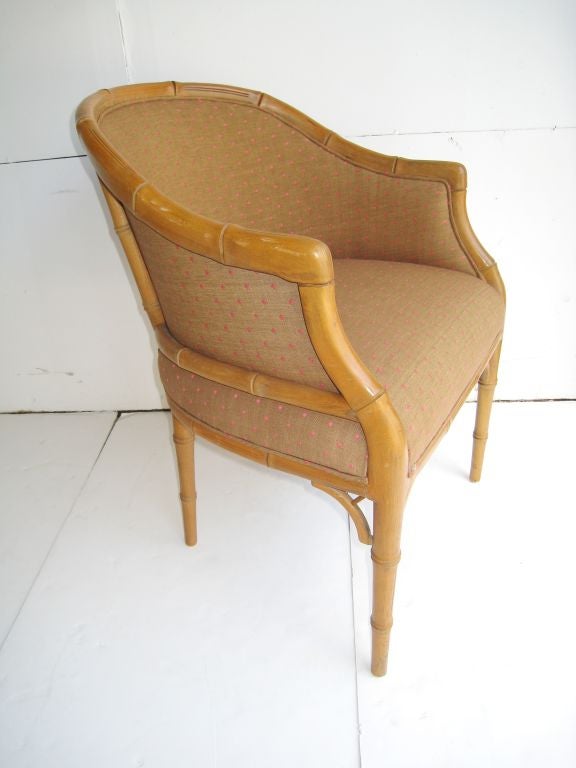 Pair of Faux Bamboo Chairs In Good Condition For Sale In Los Angeles, CA