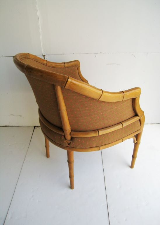 American Pair of Faux Bamboo Chairs For Sale