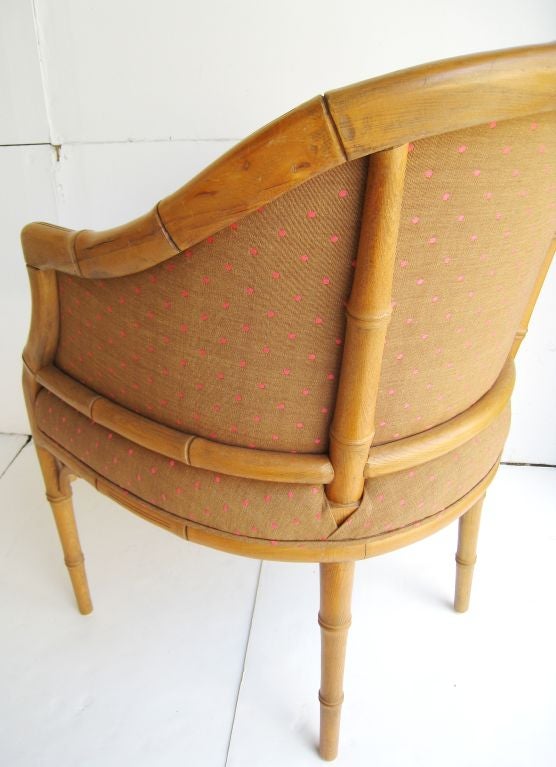 Pair of Faux Bamboo Chairs For Sale 1