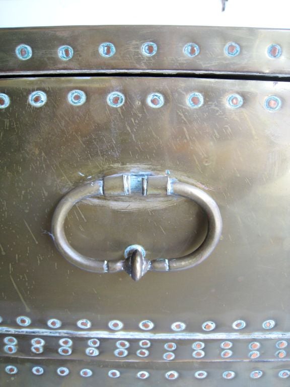 Late 20th Century Brass Sarreid Chest/Trunk
