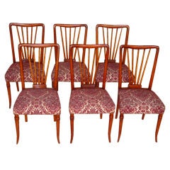Vintage Set of Six Italian Dining Chairs
