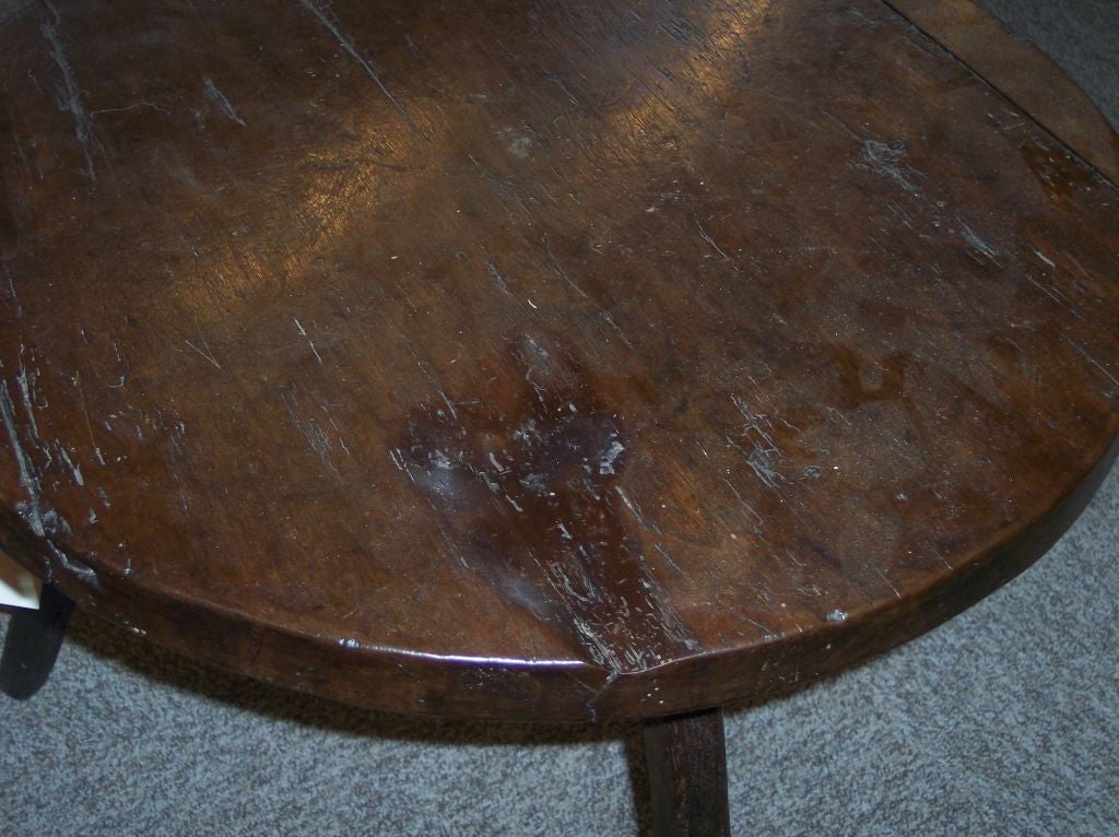 Small walnut dairy cricket table