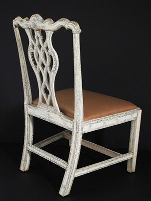 A pair of Anglo-Indian ivory-veneered side chairs.