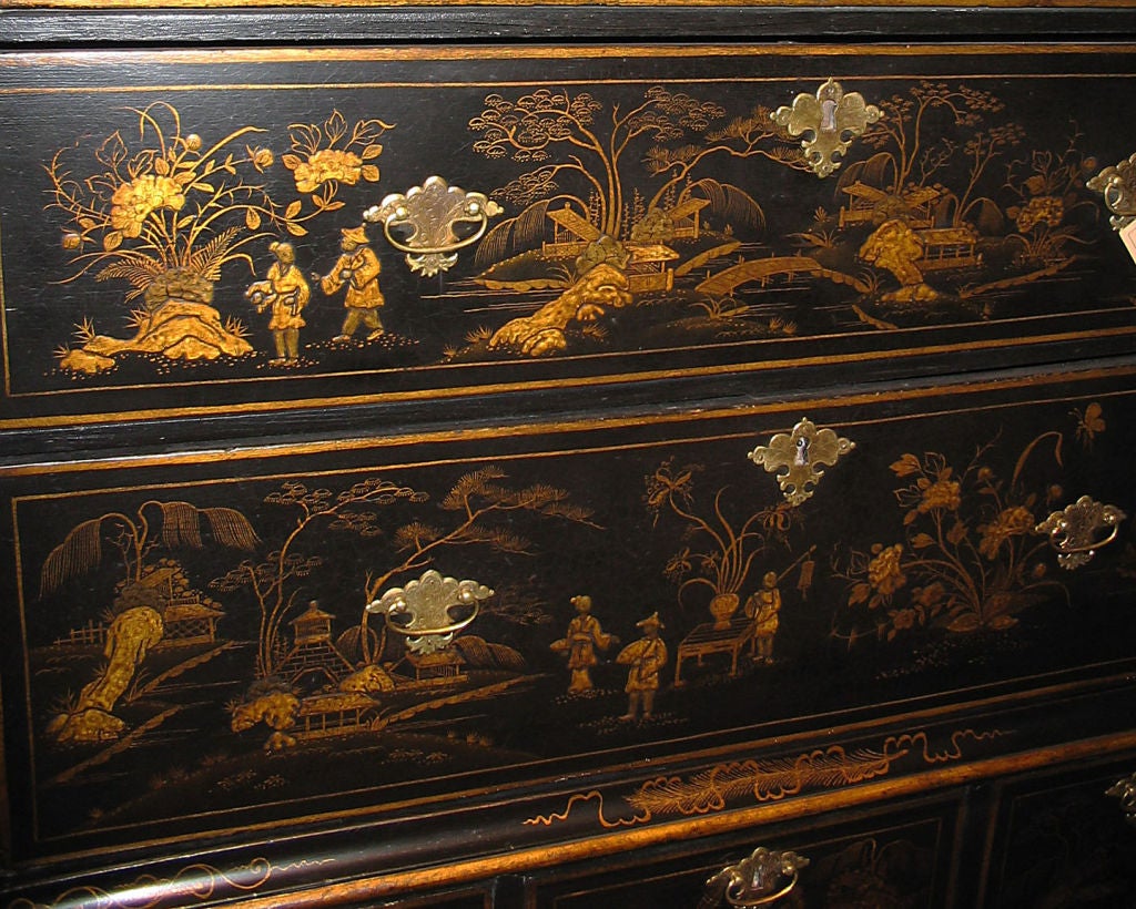 George I Black Japanned Highboy