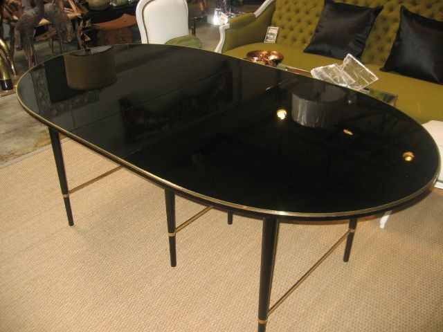 Paul McCobb Ebony Lacquered Dining Table for Calvin