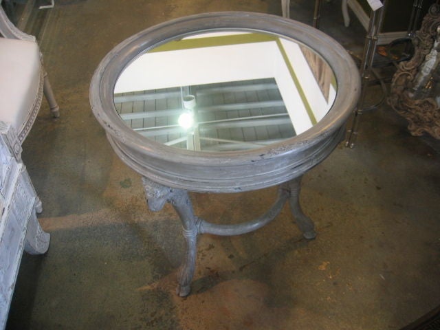 Mid-20th Century Round, Mirror-Topped Table by Grosfield House For Sale