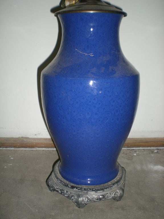 19th c. Ceramic Chinese Vase Lamp
