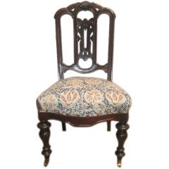 Antique English Mahogany Side Chair  circa 1840