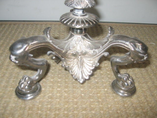 Pair of Regency Style Silverplate Candelabras 1
