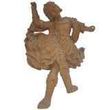 A Spanish Colonial Style Carved Figure of Saint Michael
