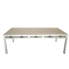 Baker Chinese Moderne White Lacquered Table