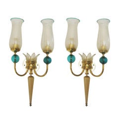 Pair of Murano Glass Sconces by Andre Arbus for Veronese 4