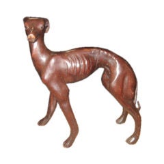 Carved Wooden Whippet