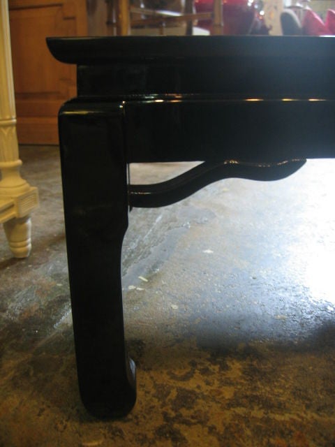 Unknown Pair of Black Lacquered Chinese Moderne Coffee tables