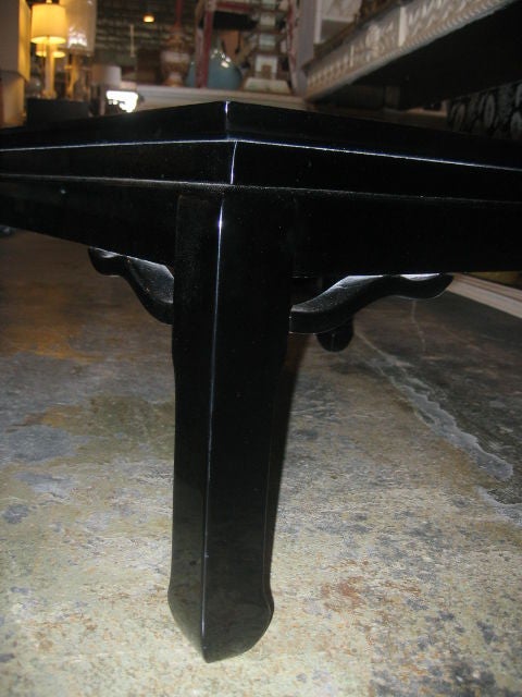 Pair of Black Lacquered Chinese Moderne Coffee tables 1
