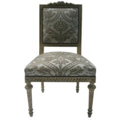 Early 19th c. Louis XVI Side Chair in Distressed Paint Finish