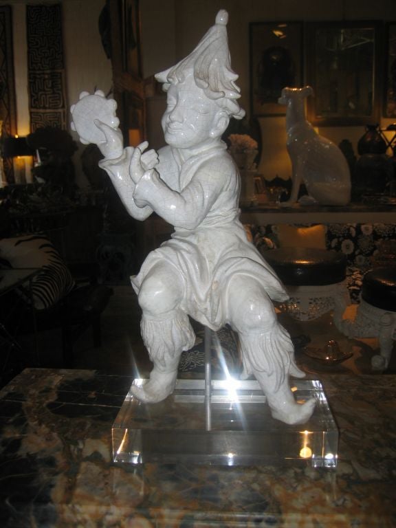 Porcelain Chinese Dancer on Acrylic Base