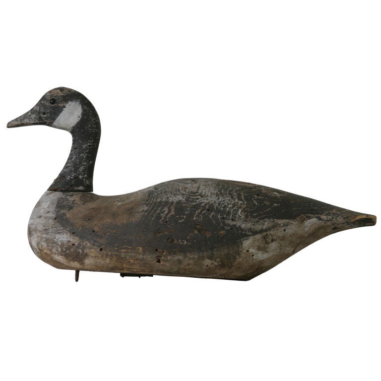 Canada Goose Decoy Attributed to Joe Lincoln For Sale