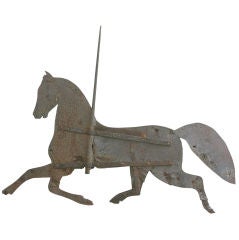Antique Dynamic Sheet Iron Running Horse