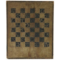 Antique Two Sided Game Board, Checkers and Backgammon