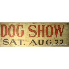 Antique Dog Show sign