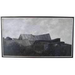 Two paintings by Jack Simcock circa 1960