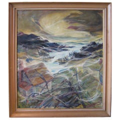 Painting by Donald Nicholson dated 1950