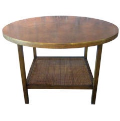 Leather top table by Paul McCobb