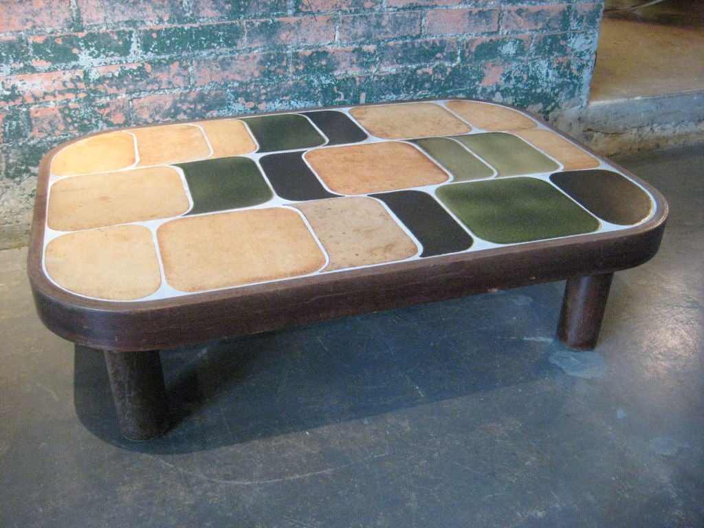 French Ceramic Coffee Table by Roger Capron