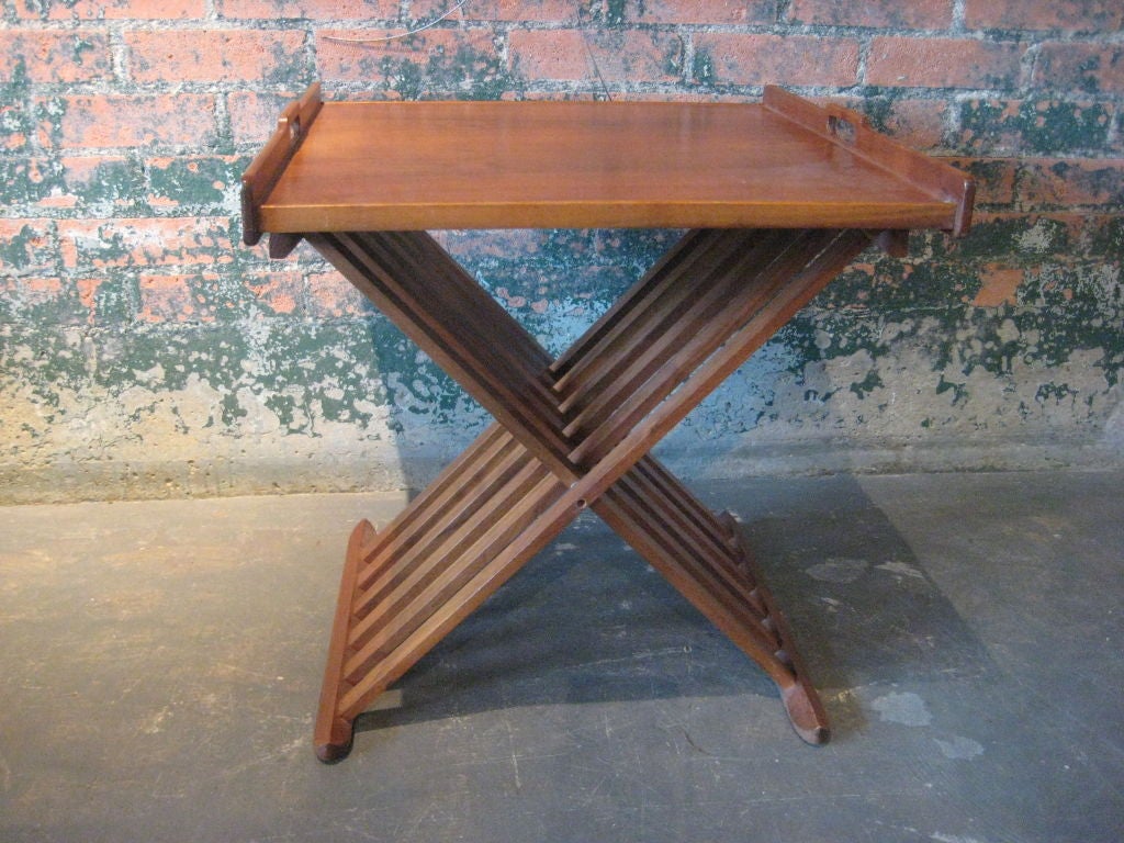 Folding tray table designed by Kipp Stewart for Drexel