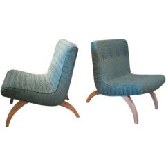 Pair of lounge chairs by Milo Baughman