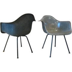 Pair of early Zenith armshell chairs by Charles Eames