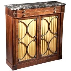 A19th Century  English Regency Rosewood and Brass side Cabinet