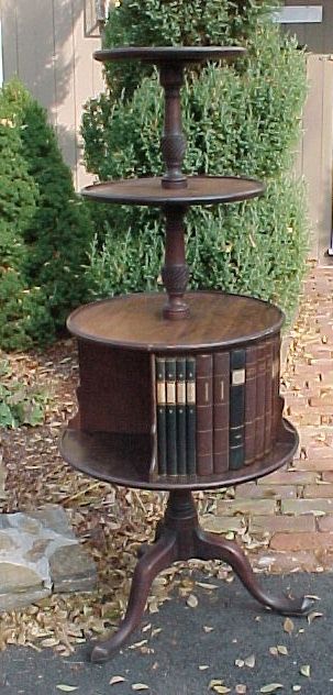 English An 18th Century Four Tiered Library Dumbwaiter Stand in Mahogany