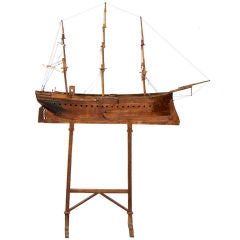 Large American Folk Art Ship Model 5