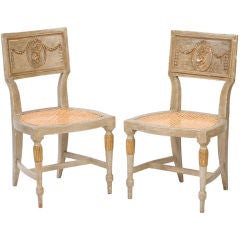 Pair of Classical Italian painted sidechairs 6
