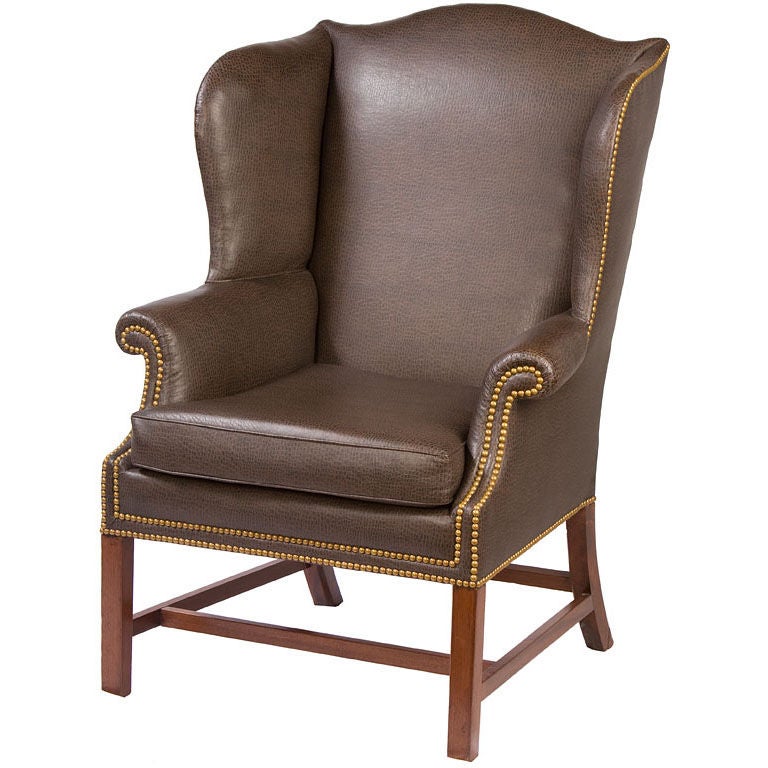 Period Chippendale Wing Chair at 1stDibs