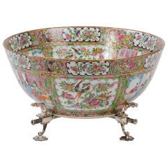 Rose Medallion Punch Bowl