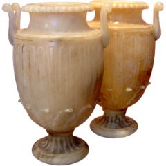 Italian pair of Alabaster vases