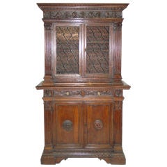 Italian Renaissance Style walnut Bookcase Cabinet 1