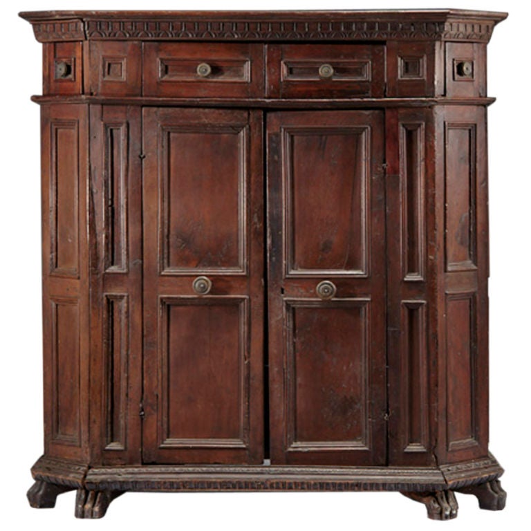 Armoire/meuble de rangement baroque italienne du début du XVIIe siècle