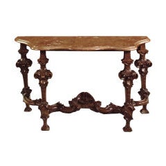 Italian Baroque 18th century marble top Console Table 9