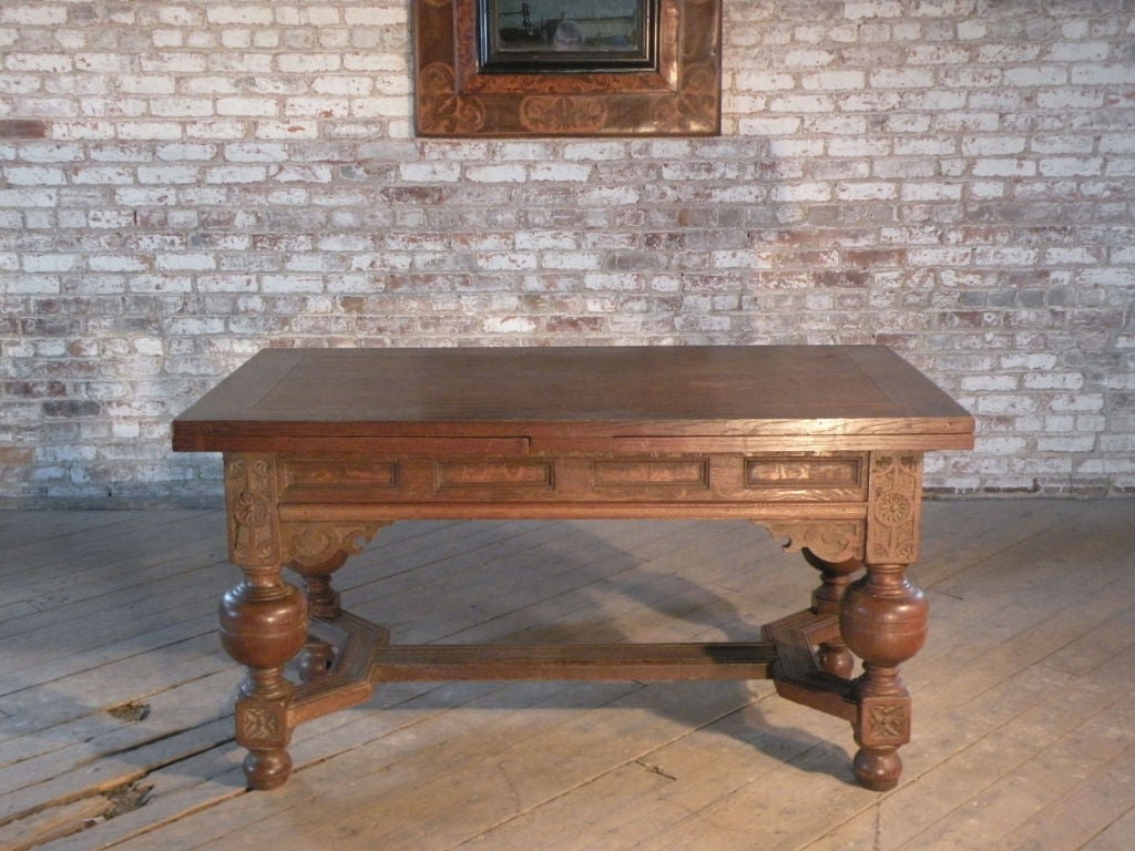 18th Century and Earlier Dutch Baroque Drawleaf Table