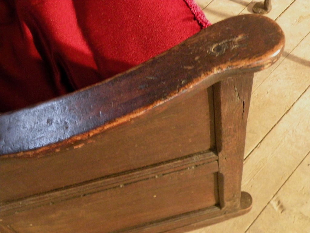Englischer Porter- oder Schaukelstuhl aus Eiche aus dem 18. Jahrhundert im Angebot 1