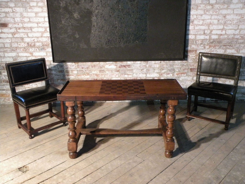 French early 18th Century Baroque Coffee or Games Table In Good Condition For Sale In Troy, NY