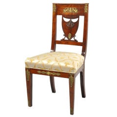 French Empire Mahogany Side Chair