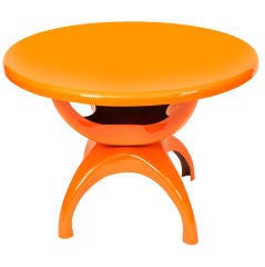 Sculptural Orange Fiberglass Dining Table