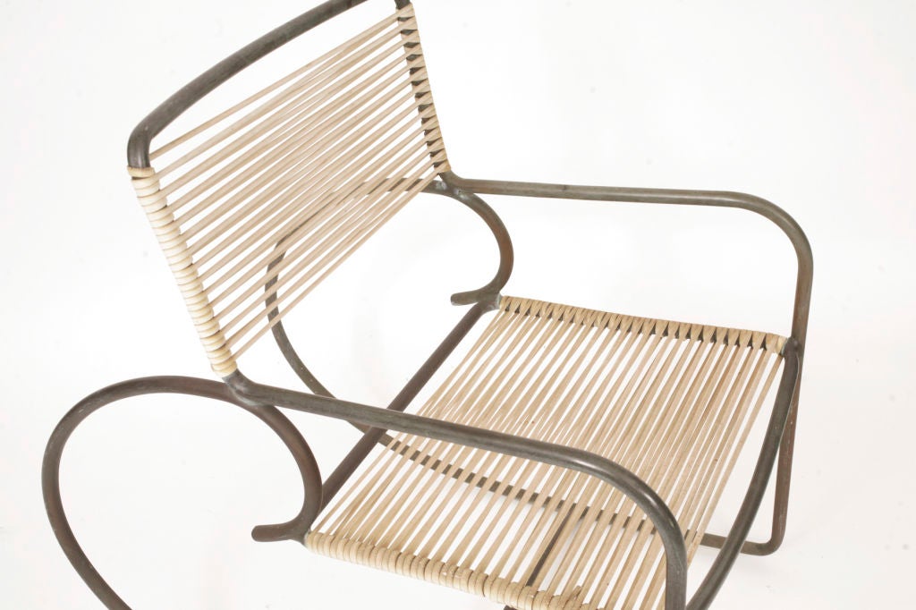 Rare Walter Lamb Bronze Rocking Chair