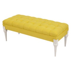 Glamorous Lemon Yellow Lacquered Bench